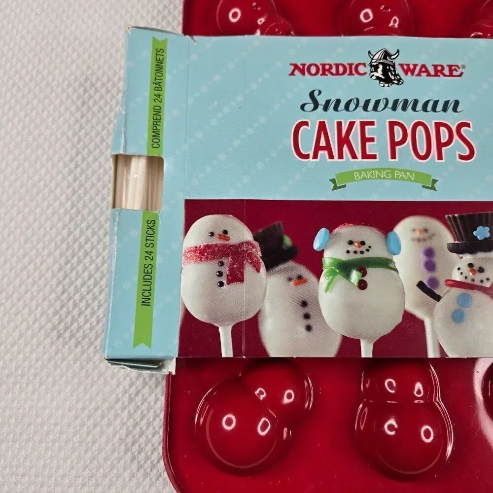 NEW Nordic Ware Snowman Cake Pops Baking Pan